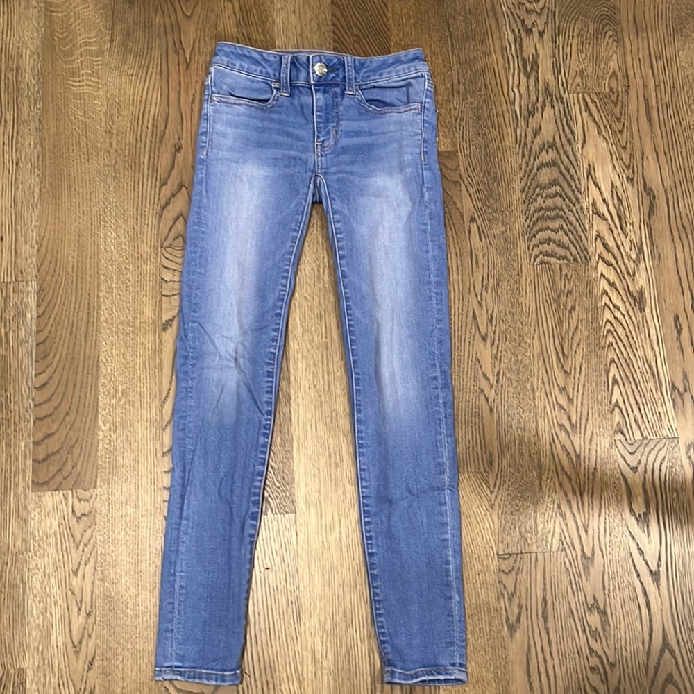 American Eagle 00 Short Indigo Blue Skinny Jean Jeggings